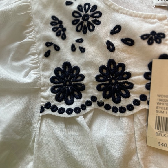NWT Kim Rogers white eyelet top, S - Picture 5 of 5